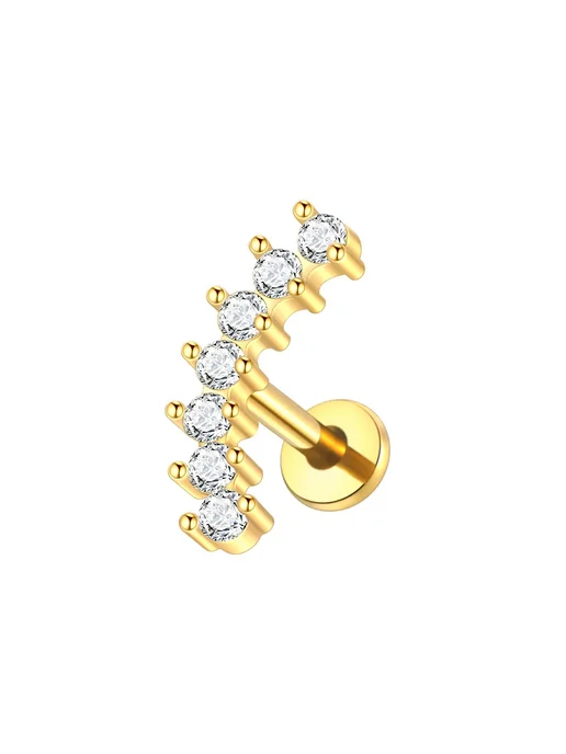 SWANJO Серьга-гвоздик 16G 1.2x8mm, Style G, 16 г