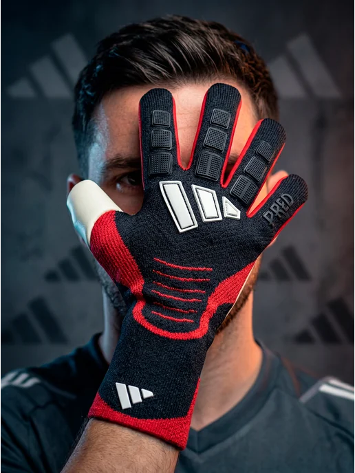 adidas Вратарские перчатки Predator Pro PC Immortal DNA, черный, фото 4