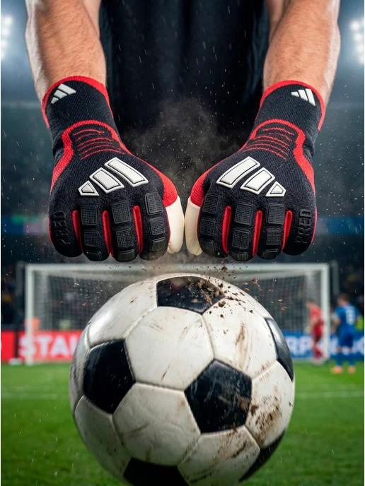 adidas Вратарские перчатки Predator Pro PC Immortal DNA, черный, фото 5