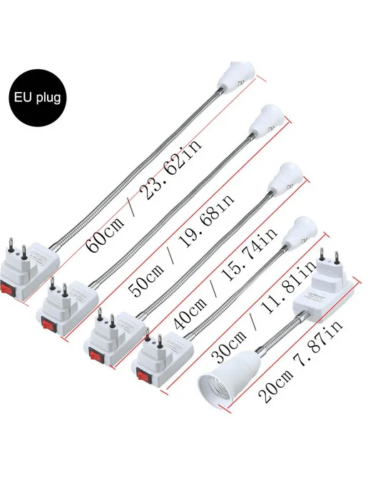 Нет бренда Гибкий удлинитель розетки E27, 40 см, EU Plug, 60