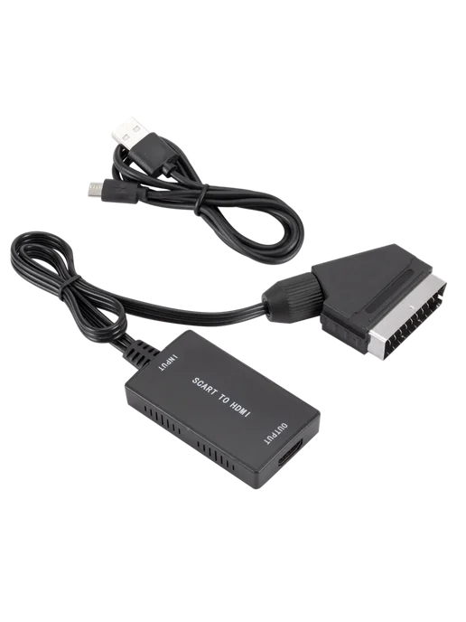 GRWIBEOU SCART to HDMI Конвертер, черный