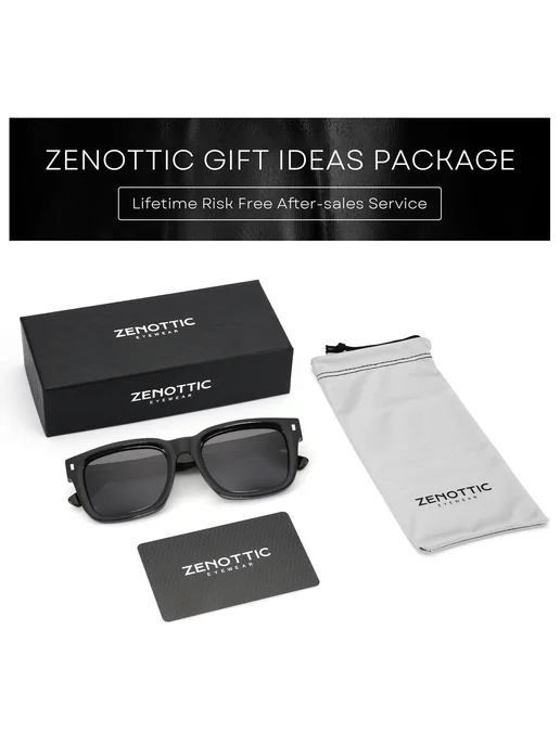 ZENOTTIC Черные поляризованные солнцезащитные очки Z 2026, черный, фото 7