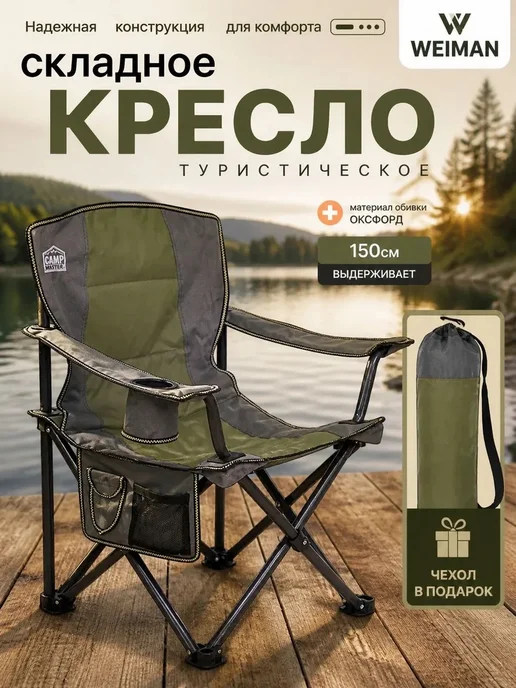 Стул туристический складной со спинкой, вариант