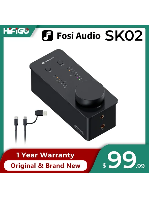 JUZEAR Настольный усилитель Fosi Audio SK02, черный, фото 2