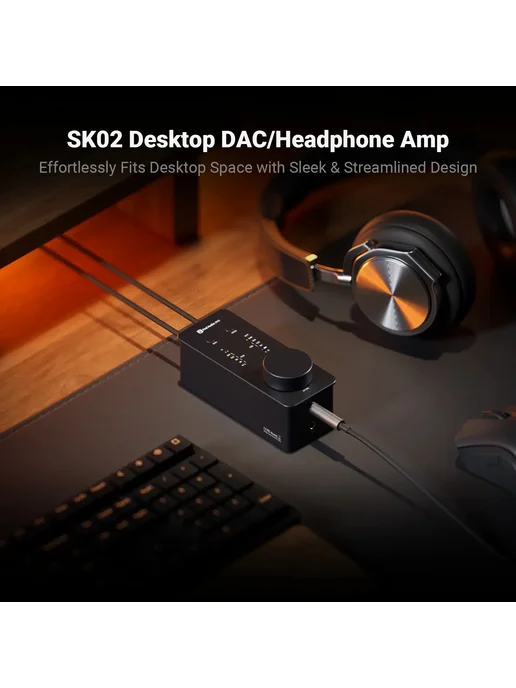 JUZEAR Настольный усилитель Fosi Audio SK02, черный, фото 3