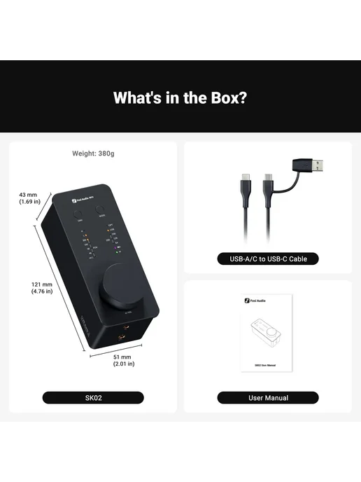 JUZEAR Настольный усилитель Fosi Audio SK02, черный, фото 7