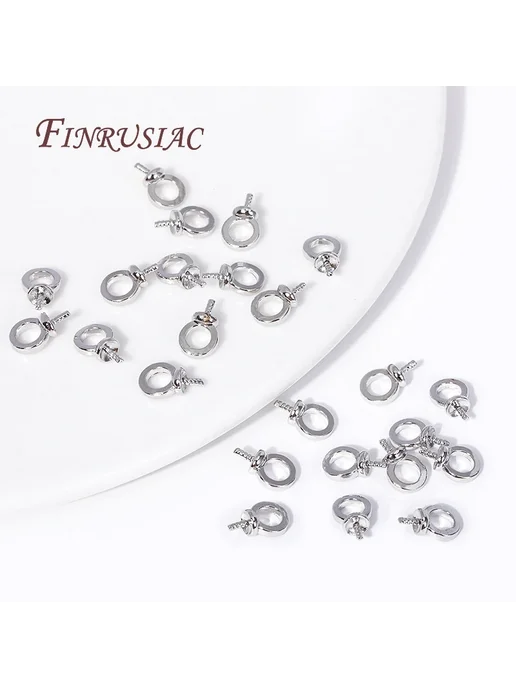 FINRUSIAC Застежки для ювелирных изделий, 20 шт, Rhodium Plated, 20 шт