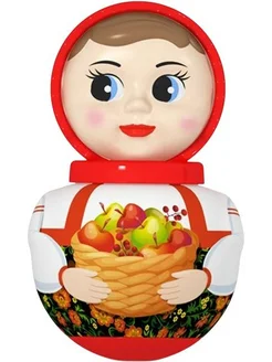 СТЕЛЛАР Детская кукла-неваляшка малая "Девочка", 17 см, в коробке