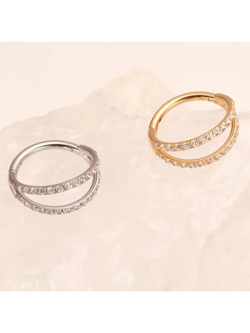 ZOORBODY JEWELRY Серьги-кольца для пирсинга, титан, 16G 1.2x12mm, Titanium Co, 16 г, фото 6