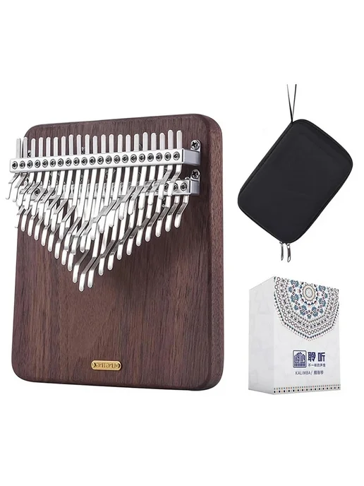 Нет бренда Kalimba 42 Key Chromatic, Черный орех, черный, фото 2