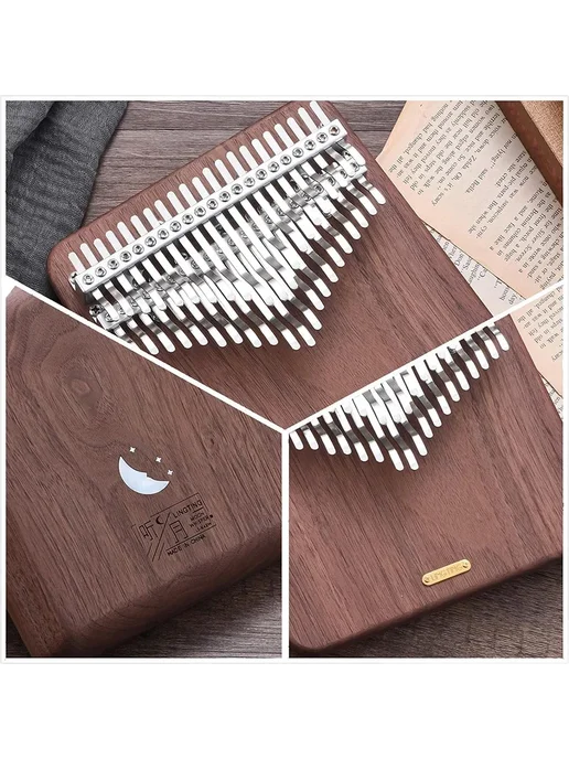 Нет бренда Kalimba 42 Key Chromatic, Черный орех, черный, фото 4