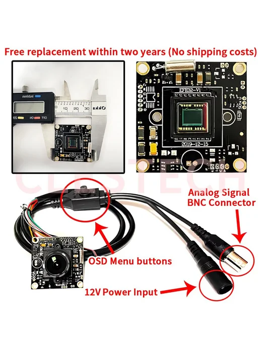 Clestech Мини-камера микроскопа Sony Effio Chip, OSD Cable, Toolkit, черный, фото 3