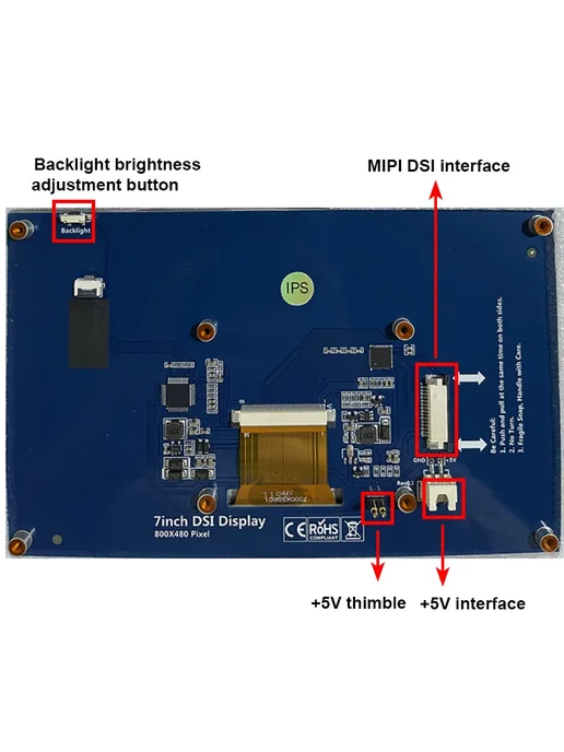 Нет бренда Дисплей 7 дюймов MIPI DSI для Raspberry Pi, вариант, фото 4