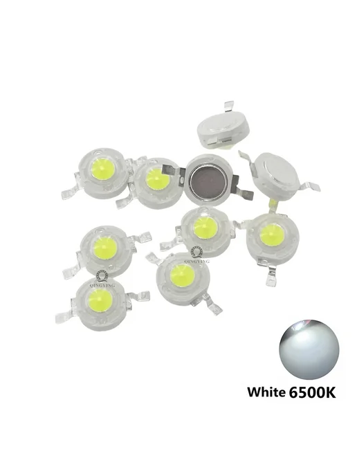 QINGYING 10x Светодиод 1W Warm White 3000K, 1 Вт
