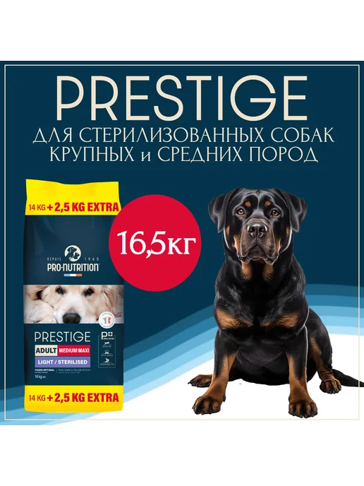 Сухой корм Flatazor для собак, крупные, средние, стерилизованные, 16,5 кг