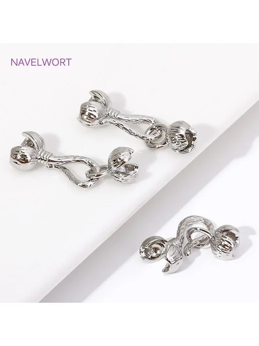 NAVELWORT Застежки для браслетов Rhodium Plated, 8 шт, 8 шт, фото 3
