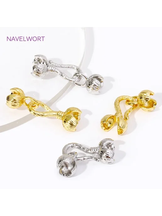 NAVELWORT Застежки для браслетов Rhodium Plated, 8 шт, 8 шт, фото 4
