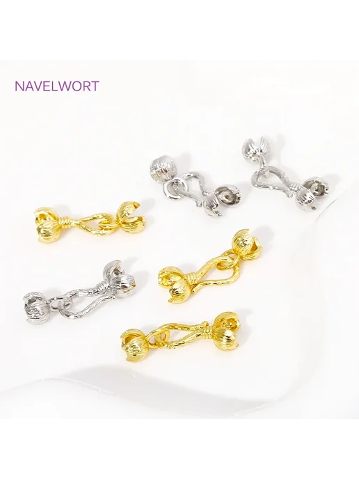 NAVELWORT Застежки для браслетов Rhodium Plated, 8 шт, 8 шт, фото 6