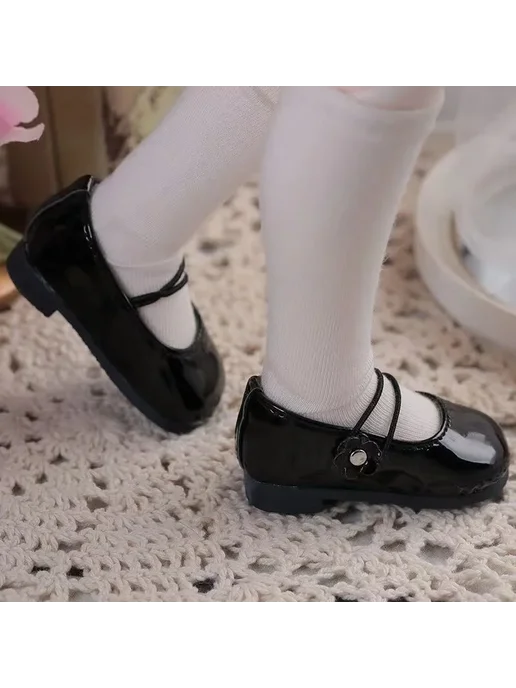 Нет бренда Туфли из искусственной кожи для куклы BJD 30 см, черный