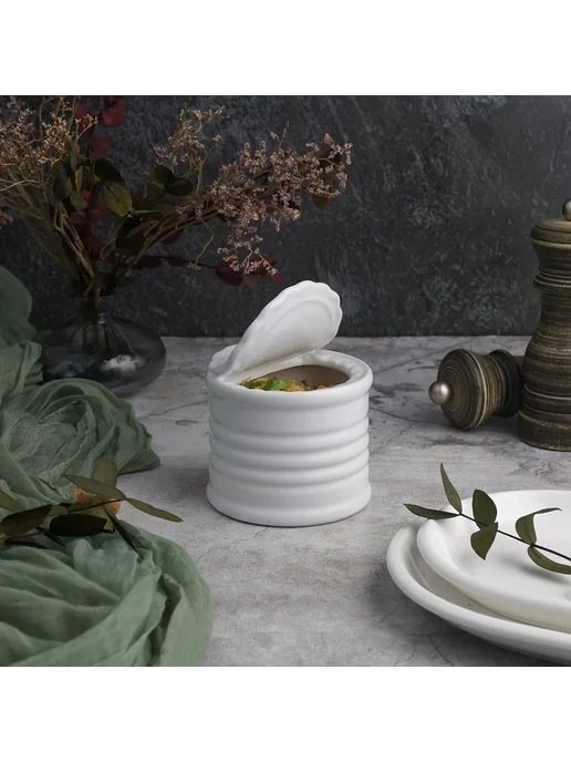 KunstWerk Соусник фарфоровый "Консервная банка" 200мл, 200 мл