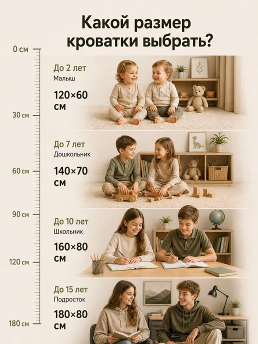 СПЛЮШКИН Кроватка детская 140х70 цвет белый с бортиком приставная, 120x60, фото 5