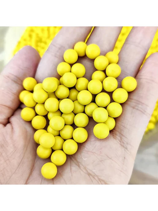 Нет бренда Желтые резиновые шарики 100pcs, 100 шт, фото 3
