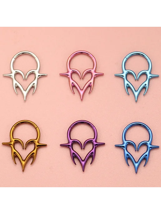 ZOORBODY JEWELRY Пирсинг титановый клык 16G 1.2x10mm Titanium Color, 16 г, фото 3