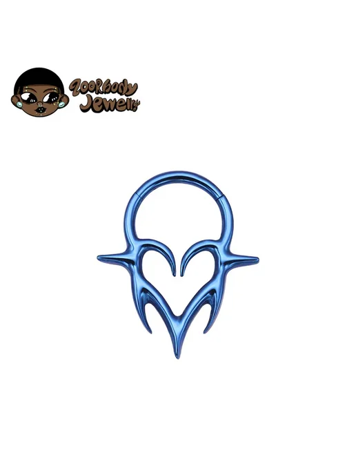ZOORBODY JEWELRY Титан 16G клыки для пирсинга, Dark Blue, 16 г