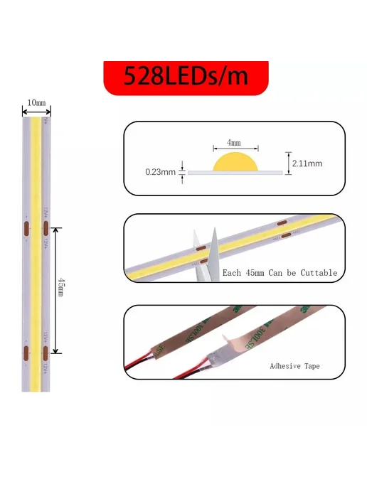Xnbada Светодиодная лента 2м, 12V, 528Leds, белый свет, 2 м, фото 2