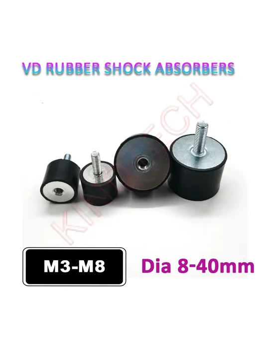 Нет бренда Виброизоляторы VD M5x12-15x10, 8 шт, цвет 8, 6x18, 8 шт