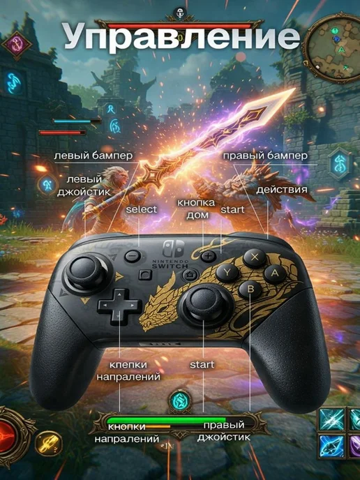 Геймпад Nintendo Switch беспроводной, вариант, фото 5