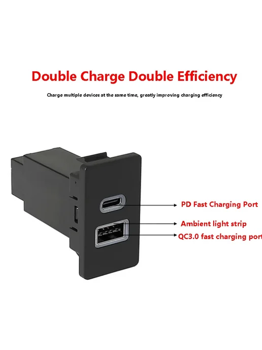 ncouuocn Автомобильное USB зарядное устройство PD QC3.0, вариант, фото 4
