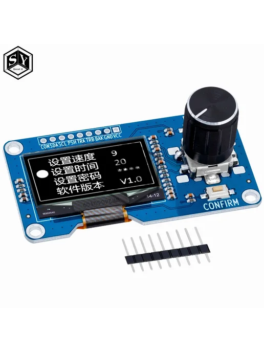 baishundianzi SH1106 1.3" OLED экран с энкодером для Arduino, белый, фото 3