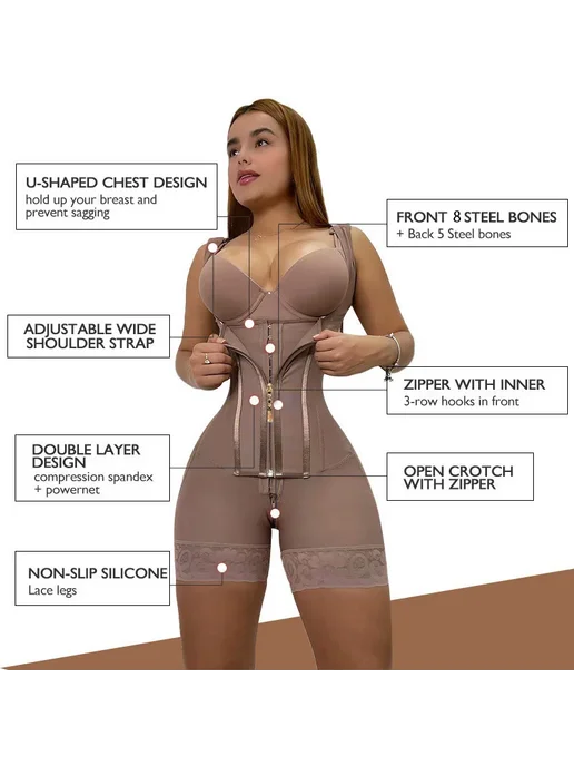 ANDREAGIRL Корректирующее белье высокой компрессии, черный, фото 5