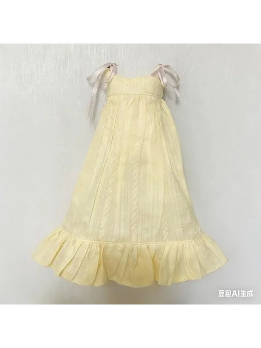 Нет бренда Белое хлопковое платье для куклы BJD, White 1-6 Dolls, белый
