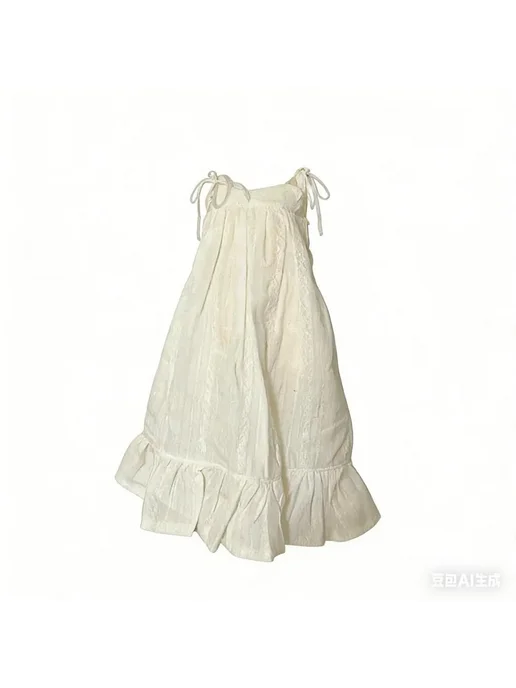 Нет бренда Белое хлопковое платье для куклы BJD, White 1-6 Dolls, белый, фото 2
