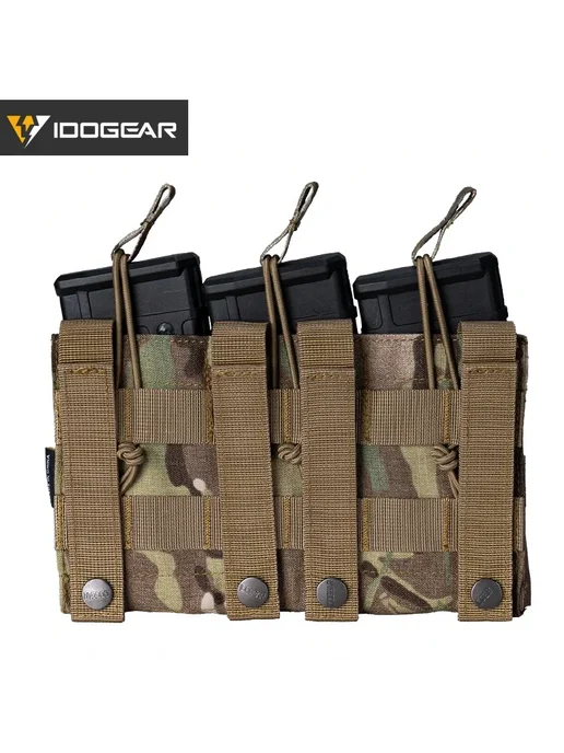 Нет бренда IDOGEAR Тройной чехол для магазинов 5.56 MC, черный, фото 2