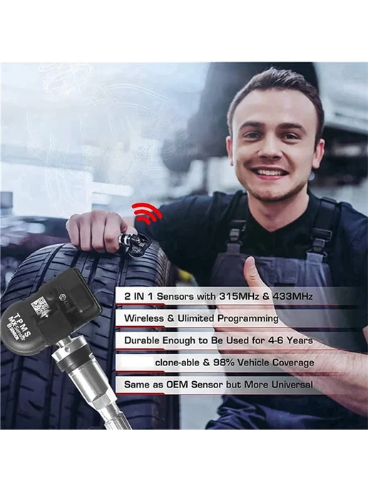Нет бренда 10 шт. TPMS датчик давления в шинах программируемый для инст, 10 шт, фото 6