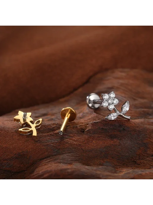 SWANJO Серьги-гвоздики из титана, Style 19, 16г, 16 г, фото 6