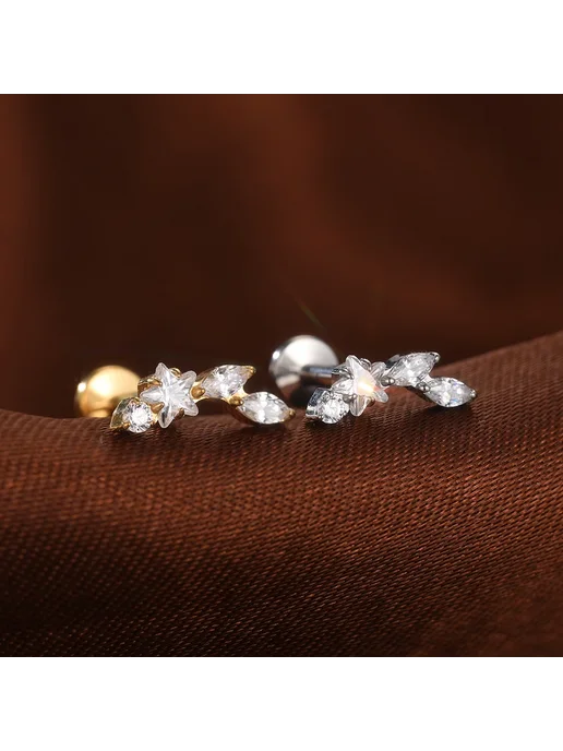SWANJO Серьга-гвоздик с кристаллами, Style 18, вариант, фото 4