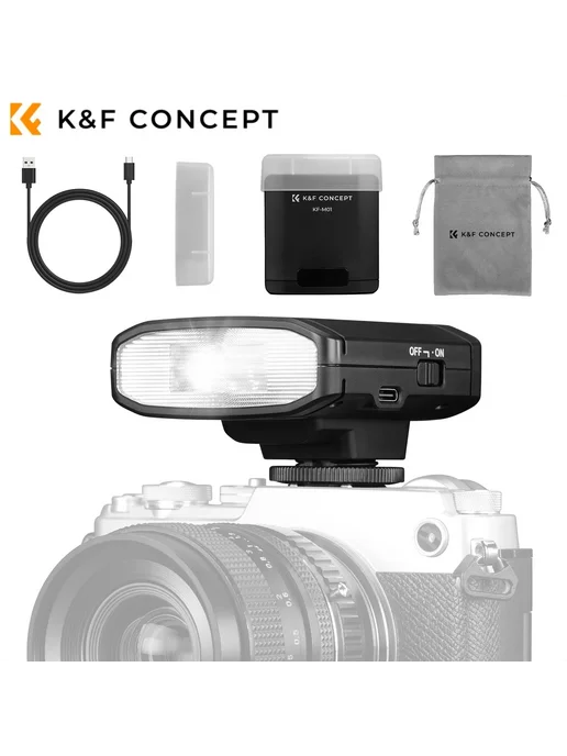K&F CONCEPT Вспышка Mini Camera Top Flash Light GN12 5600K 2, вариант