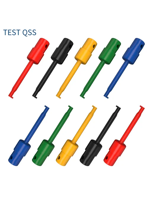 TEST QSS Тестовые зажимы-крючки для мультиметра, 5red5black, черный, фото 2