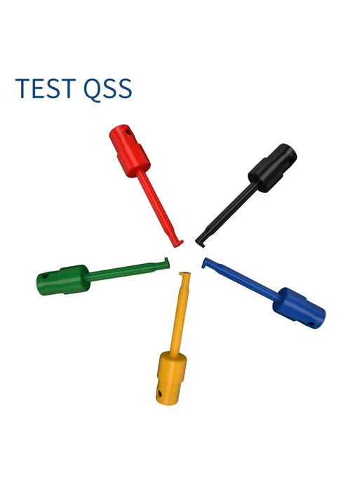 TEST QSS Тестовые зажимы-крючки для мультиметра, 5red5black, черный, фото 3
