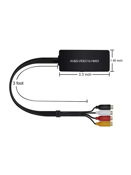 MnnWuu Конвертер S-Video в HDMI, черный, фото 7