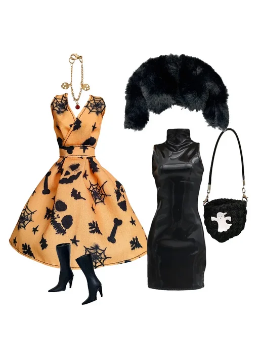 Buyee Doll Костюм ведьмы для куклы 1 6, фиолетовый, ZM3193266, фиолетовый, фото 5