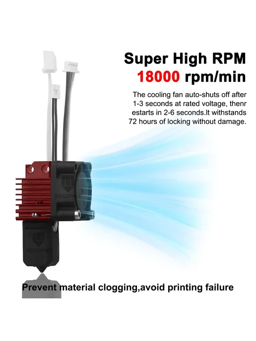 LIMITS Hotend P1P P1S с медными соплами 0.2 0.4 мм, Цвет P1 Hotend, красный, фото 3
