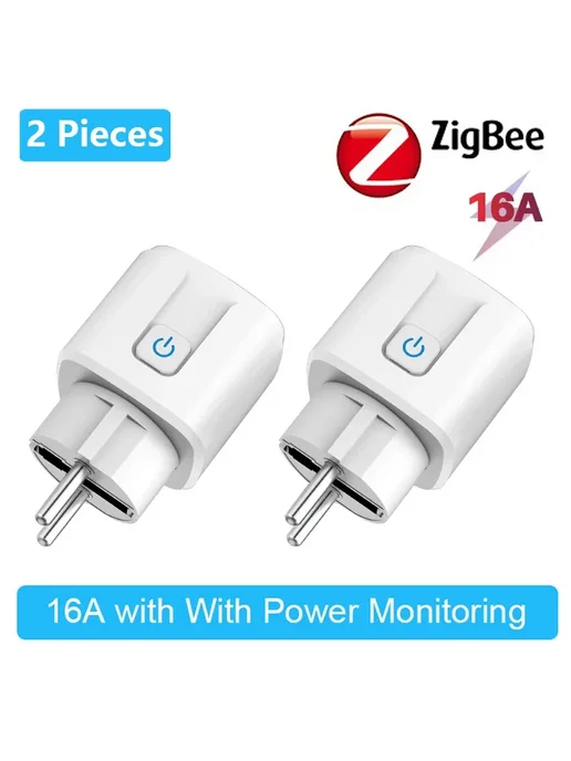 KCOOJO Умная розетка ZigBee 16A (2 шт), 2 шт