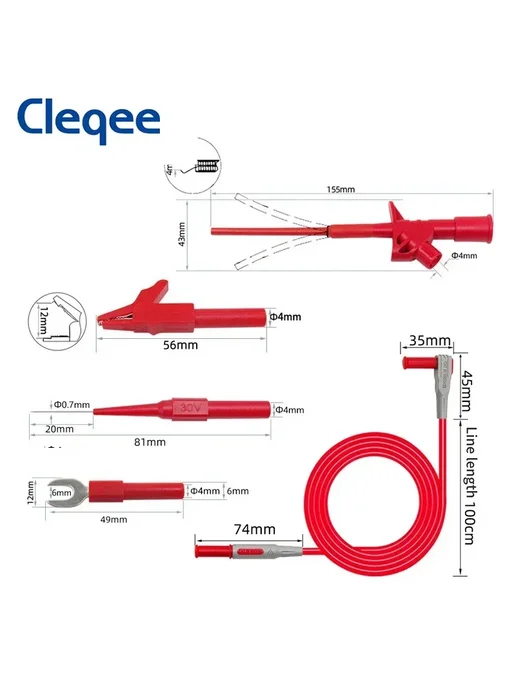 Нет бренда Тестовые провода для мультиметра Cleqee P1511B, вариант, фото 2