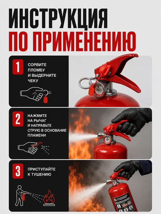 Огнетушитель автомобильный порошковый ОП-2 АВСЕ, 2 л, фото 4