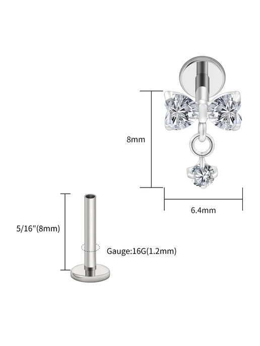 Right Grand Серьги пирсинг 16G Tit 1.2x8mm, титан